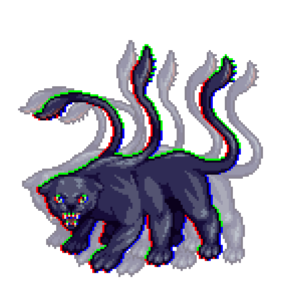 A six-legged panther with two dangerous tentacles. It has manipulated light to disguise its location.